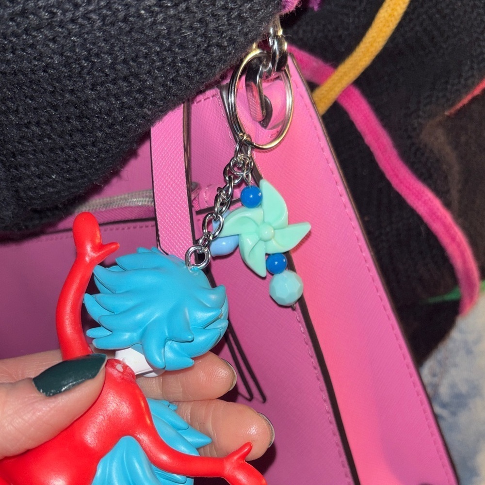 Dr. Seuss Thing 1 & Thing 2 Keychain Purse Charm Accessory gift - Picture 6 of 8